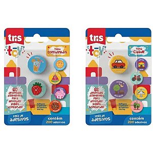 Adesivos decorados tris toy refil de adesiv.c/200 - summit (cartela)