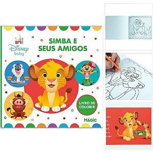 Livro de colorir rei leao 24pgs 24x24cm - magic kids (unidade)