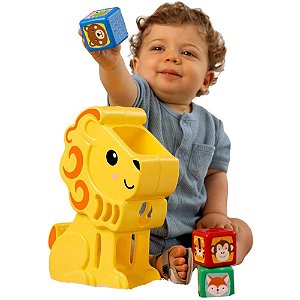Brinquedo educativo leao com blocos - ggb plast (unidade)