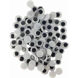 Artesanato olho movel 10mm preto - art lille (pct.c/100)