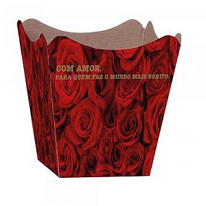 Cachepot paper decorado pote 15 scarlet - xingo embalagens (pct.c/10)