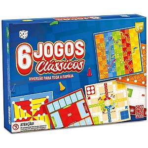 Jogo de tabuleiro 6 jogos classicos - coluna (unidade)