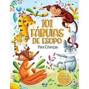 Livro infantil ilustrado 101 fabulas de esopo c.d 120p - pae editora (unidade)