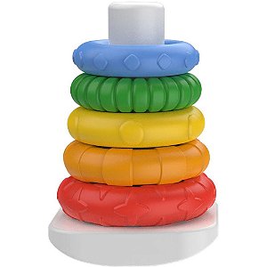 Brinquedo para bebe piramide de argolas - ggb plast (unidade)