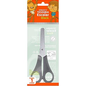 Tesoura escolar black 13cm - leonora (cx.c/60)