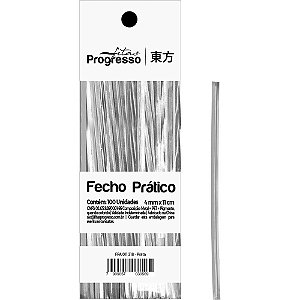 Fecho metalico prata 4mmx11cm - fitas progresso (pct.c/100)