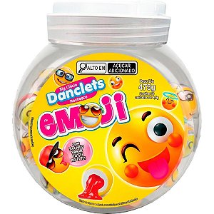 Doce danclets emoji c/recheio (sortido) - danilla foods (pote-50)