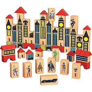 Brinquedo pedagogico madeira batman pequeno eng. 100pcs - ggb plast (unidade)