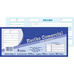 Impresso recibo comercial com canhoto 50f - tamoio (pct.c/05)
