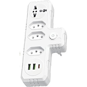 Adaptador para tomada multifuncional 2p+t 10a bivolt - flex (unidade)