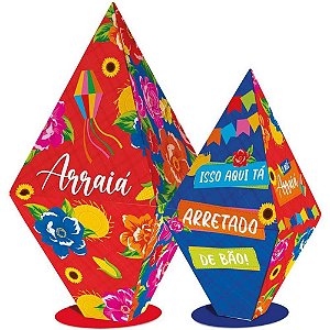 Festa junina silhueta balao 3d mio arraia - packpel (pct.c/02)