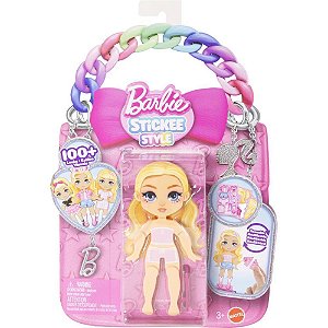 Barbie stickee style boneca vinil c/adesivos (sortido) - mattel (unidade)