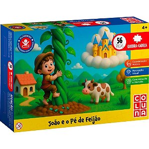 Quebra-cabeca cartonado joao e o pe de feijao 56pecas - coluna (unidade)