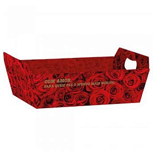 Cesta de papel scarlet p 21,5x8x15cm - xingo embalagens (pct.c/04)