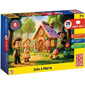 Quebra-cabeca cartonado joao e maria 210 pecas - coluna (unidade)