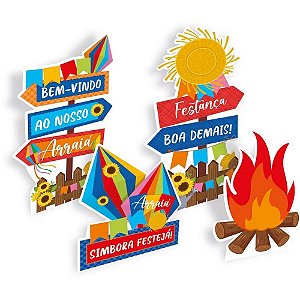 Festa junina silhueta decorativa mio arraia - packpel (pct.c/04)