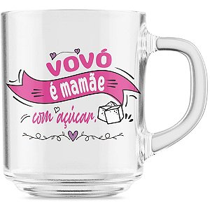 Caneca de vidro vovo mamae 320ml - western (unidade)