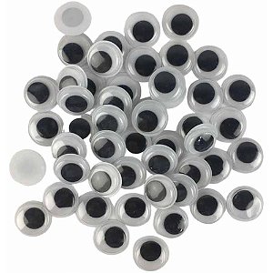 Artesanato olho movel 15mm preto - art lille (pct.c/50)