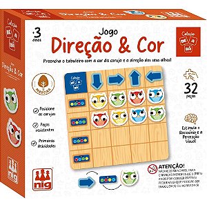 Brinquedo educativo direcao e cor 32pecas - nig brinquedos (unidade)