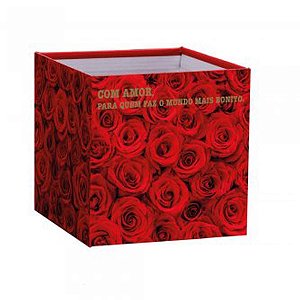 Cachepot paper decorado pote 15 scarlet quadrado - xingo embalagens (pct.c/10)