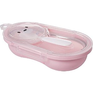 Kit alimentacao porta papinha c/colher jd. enc - plasutil (kit)