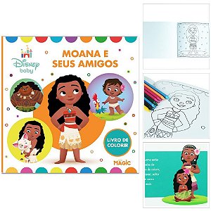 Livro de colorir moana 24pgs 24x24cm - magic kids (unidade)