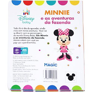 Livro infantil ilustrado pop-up minnie e as aventuras - magic kids (unidade)
