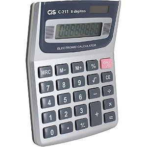 Calculadora de mesa 8 dig. mod c-211 cinza - sertic (unidade)