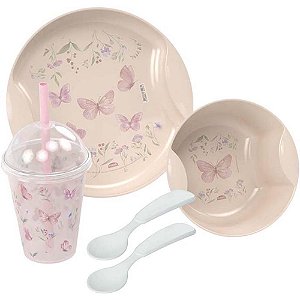 Kit alimentacao jardim encantado 5 pecas - plasutil (kit)