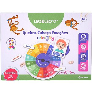 Quebra-cabeca cartonado color joy emocoes - leonora (unidade)