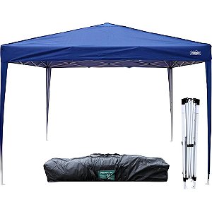 Tenda gazebo 3x3m azul articulada 2,50m - tt brasil (unidade)