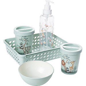 Produto para bebe kit higiene safari 5 pecas - plasutil (kit)