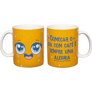 Caneca decorada humor felicidade 330ml - western (unidade)