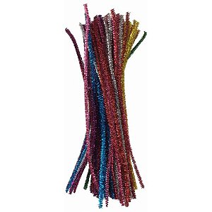 Acessorio para cabelo haste de chenille sort c/brilh - art lille (pct.c/100)