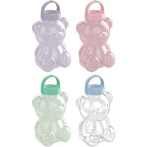 Garrafa plastica urso 3d (sortido) - plasutil (unidade)