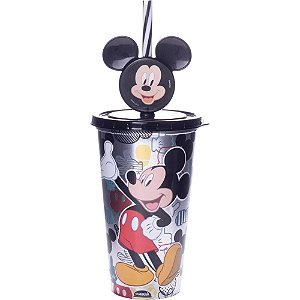 Copo decorado mickey metalizado auto-relevo - plasutil (unidade)