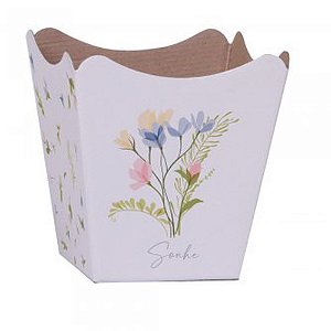 Cachepot paper decorado pote 15 jardim - xingo embalagens (pct.c/10)