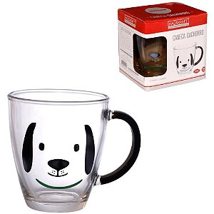Caneca de vidro cachorrinho 365ml - western (unidade)