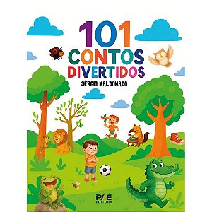 Livro infantil ilustrado 101 contos divertidos c.d 124p - pae editora (unidade)