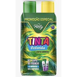 Copa do mundo pinta cabelo am/vd 150ml - aeroflex (kit)