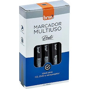 Caneta para cd 2.0mm preto - brw (cx.c/12)