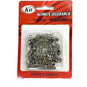 Alfinete seguranca n.03 niquelado - kit (ct.c/30)