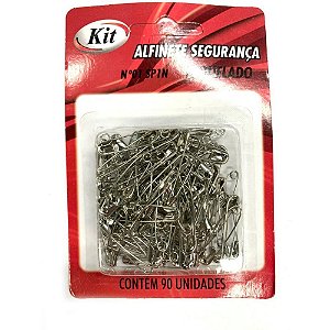 Alfinete seguranca n.01 niquelado - kit (ct.c/90)