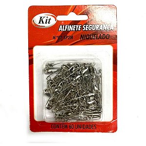 Alfinete seguranca n.02 niquelado - kit (ct.c/60)