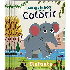 Livro infantil colorir amiguinhos p/color.elefante 10 - todolivro (pct.c/05)