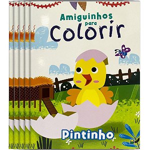 Livro infantil colorir amiguinhos p/color.pintinho 10 - todolivro (pct.c/05)