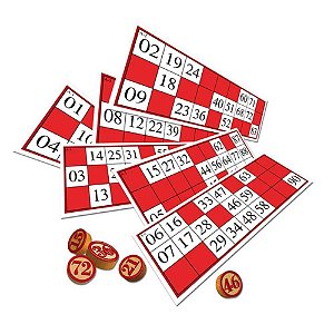 Jogo de bingo bingo pedras em madeira - pais e filhos (unidade)
