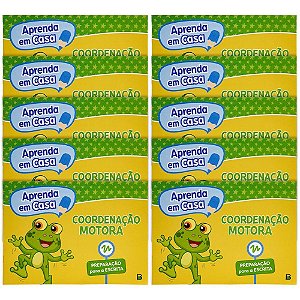 Livro caligrafia aprenda em casa cood.motora 14 - todolivro (pct.c/10)