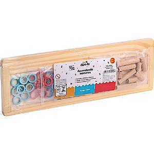 Brinquedo pedagogico madeira dipedu aprendendo numeros c/75 - brw (unidade)