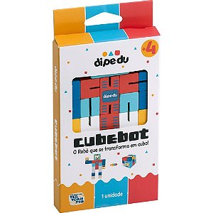 Brinquedo pedagogico madeira dipedu cubebot - brw (unidade)
